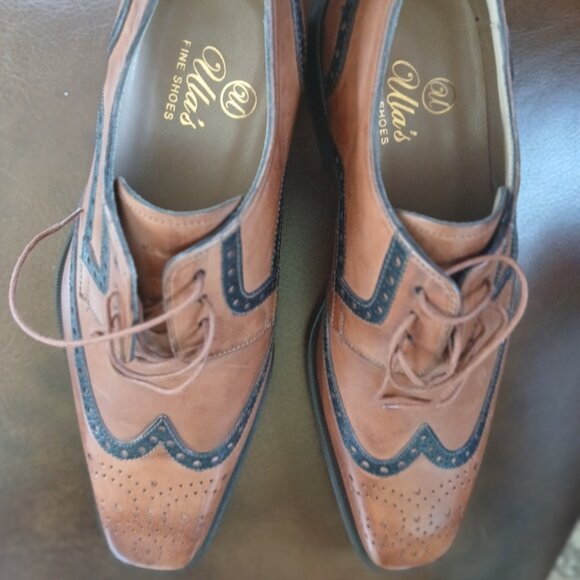 Interesting mens leather wing tips. New and Unworn.. - Picture 2 of 8